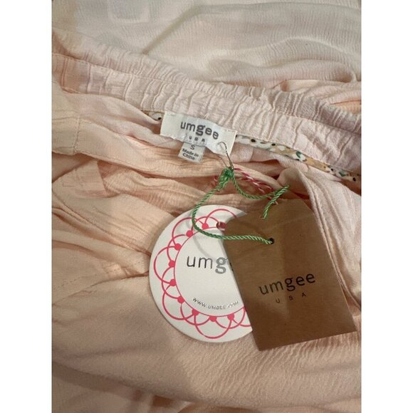 Light Peach Umgee Womens Sleeveless Button-Up Blouse Rayon Fabric Size S - Picture 6 of 6